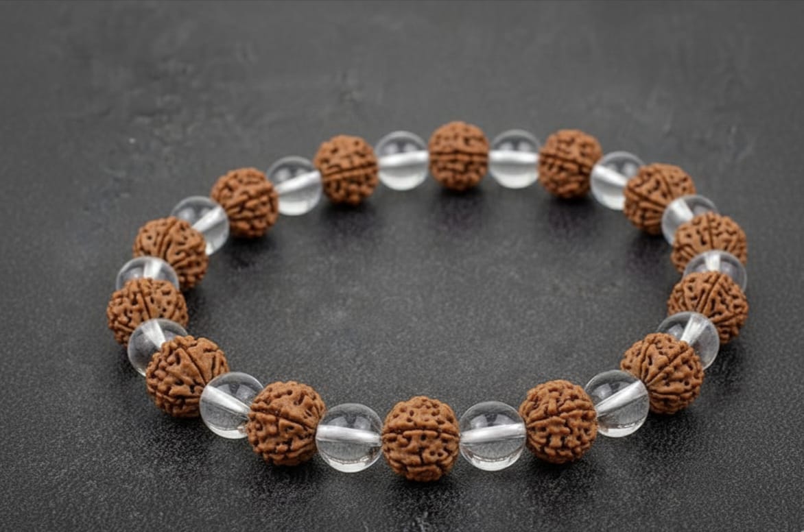 Rudrashkta + Clear Quartz