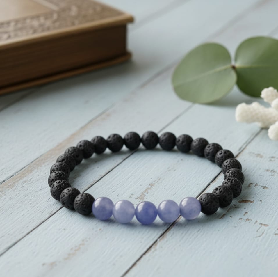 Blue aventurine + Lava stone