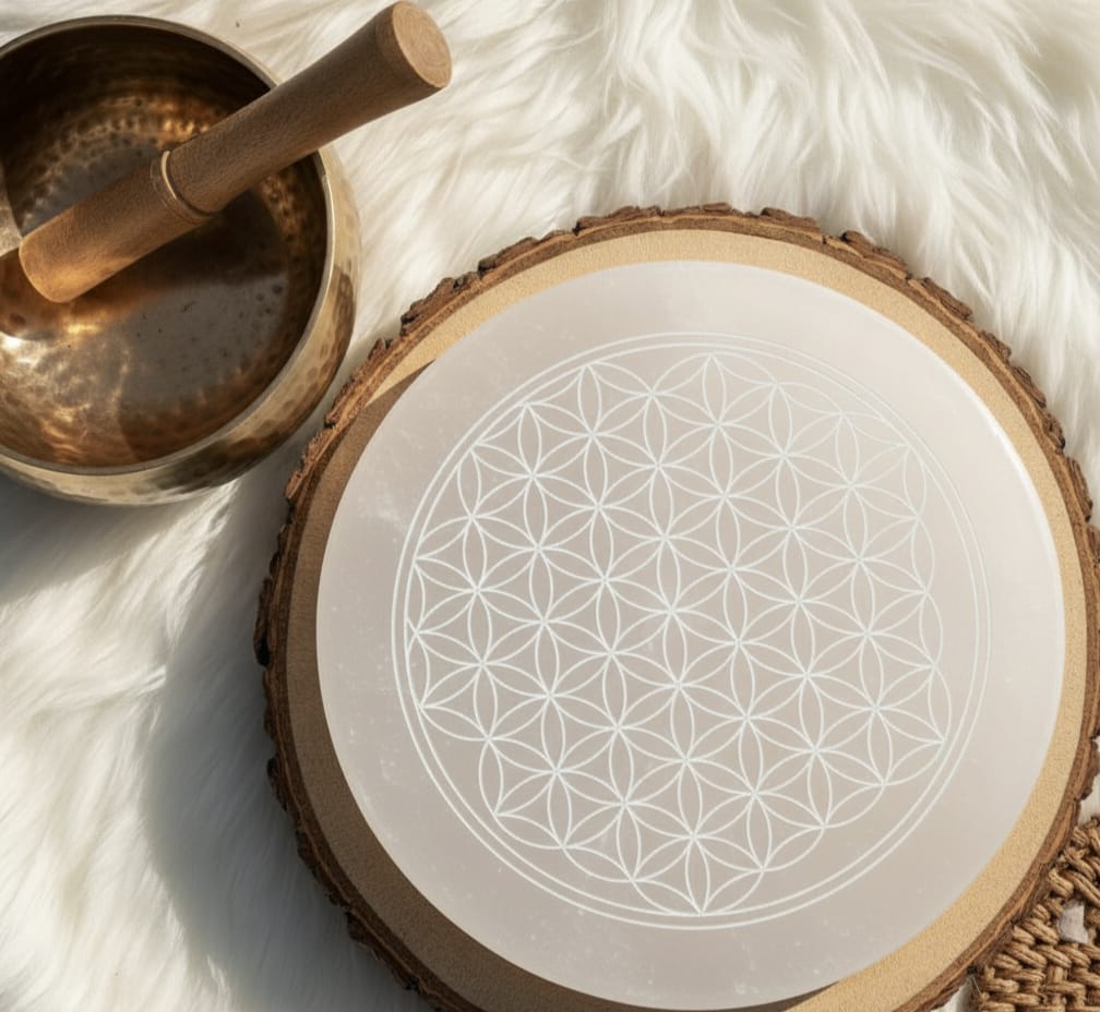 Selenite  Crystal Recharging  plate